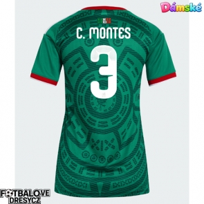 Mexiko Cesar Montes #3 Dámské Domácí Dres MS 2026 Krátký Rukáv